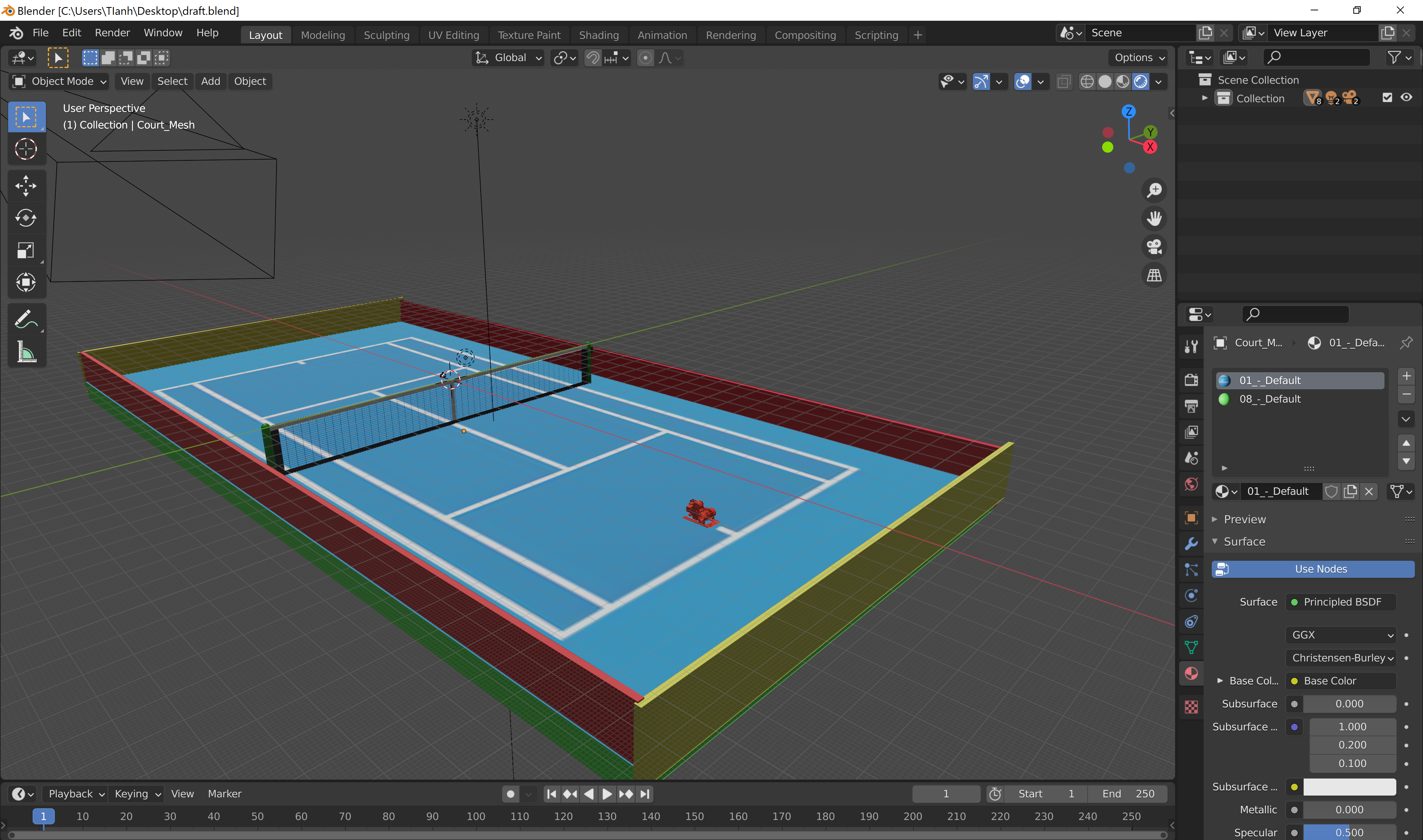 tennis court blender